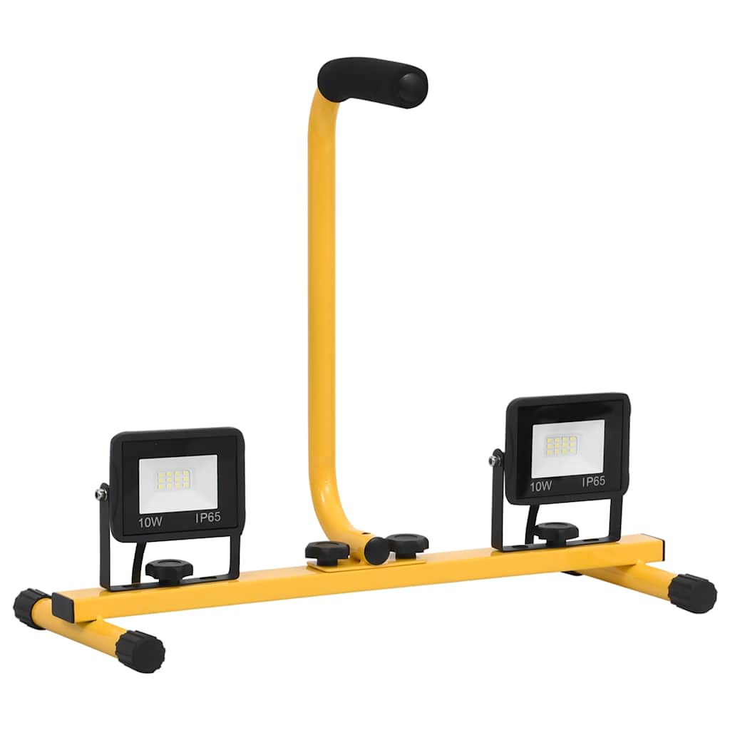 LED prožektorius su rankena, šiltos baltos spalvos, 2x10W