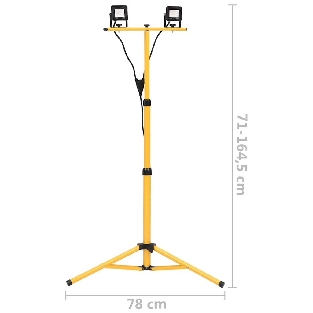 LED prožektorius su trikoju, šiltos baltos spalvos, 2x10W