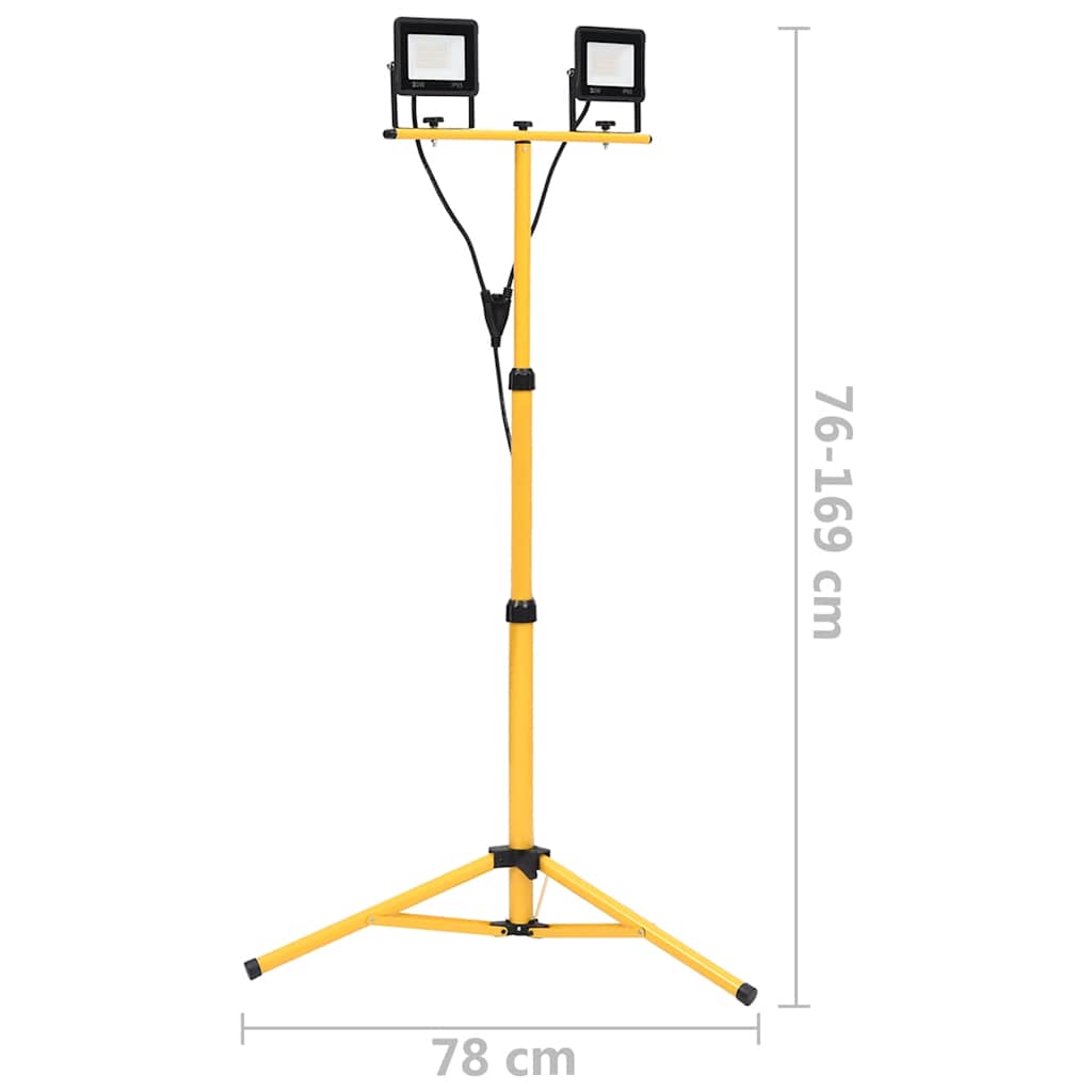 LED prožektorius su trikoju, šiltos baltos spalvos, 2x30W
