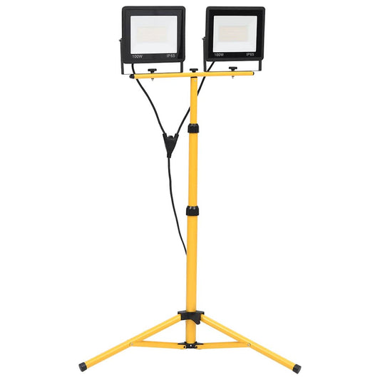 LED prožektorius su trikoju, šaltos baltos spalvos, 2x100W