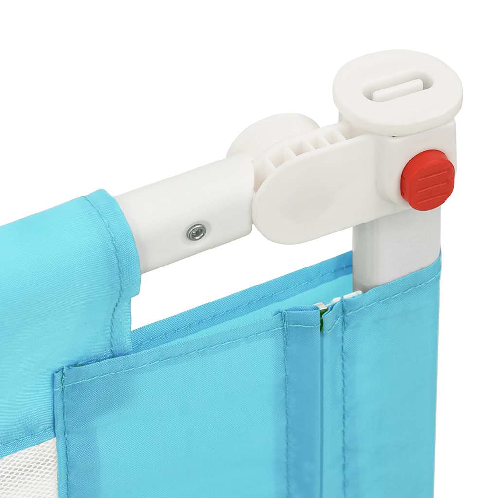 Apsauginis turėklas vaiko lovai, mėlynas, 190x25cm, audinys