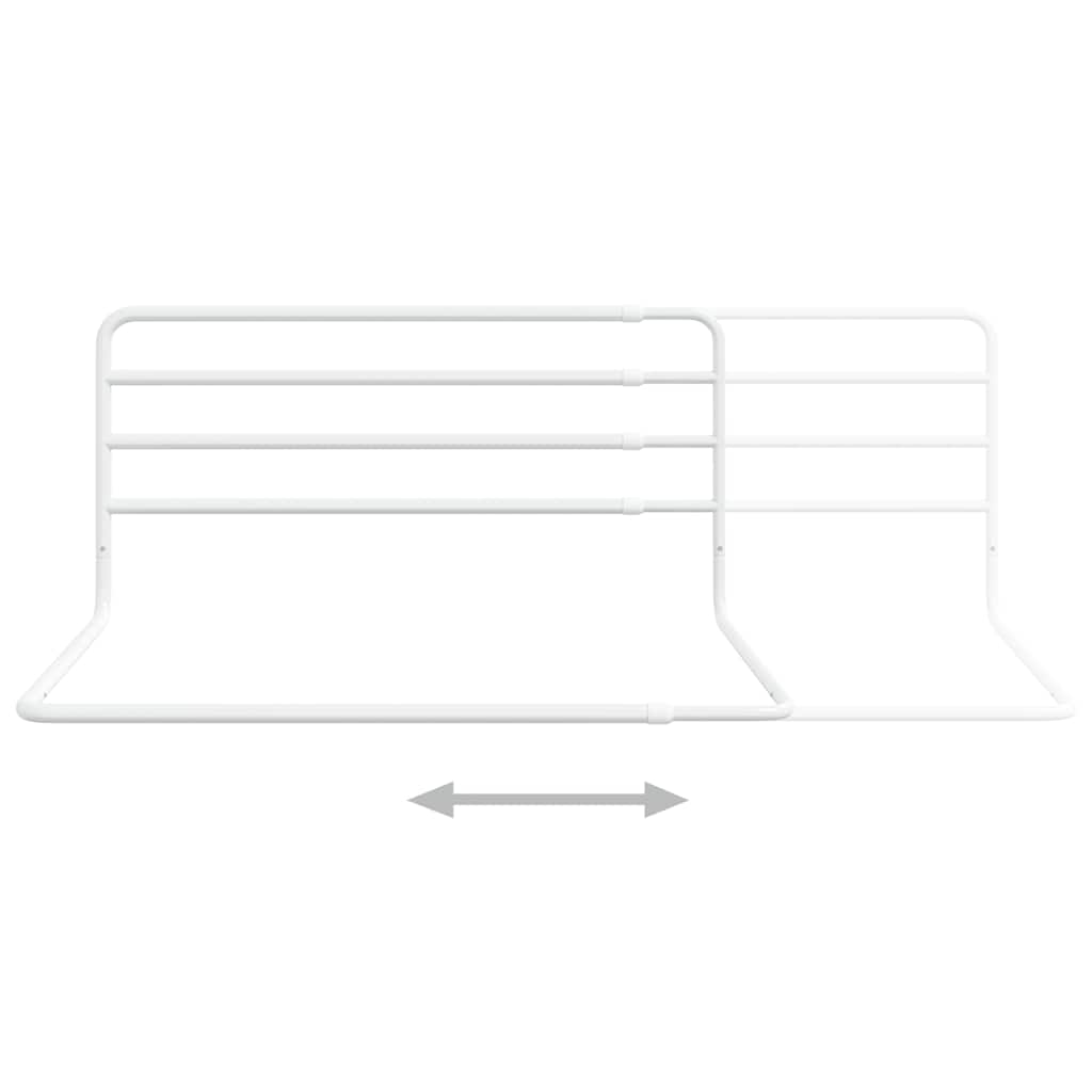 Apsauginis turėklas vaiko lovai, baltas, (76–137)x55cm, geležis
