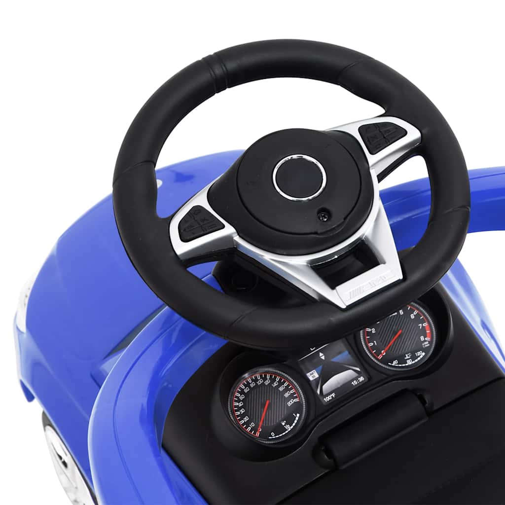 Paspiriamas vaikiškas automobilis Mercedes-Benz C63, mėlynas