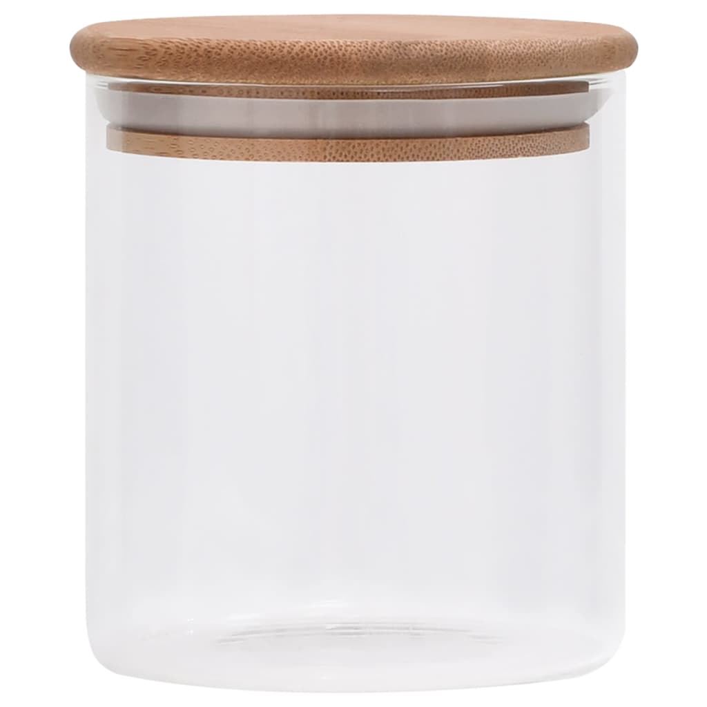 Stikliniai indai su kamštiniais dangteliais, 10vnt., 600ml
