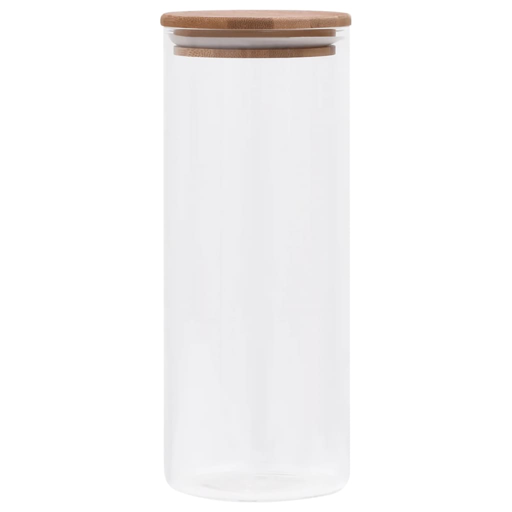 Stikliniai indai su kamštiniais dangteliais, 6vnt., 1000ml