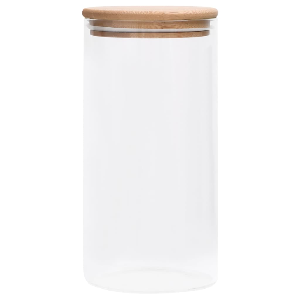 Stikliniai indai su kamštiniais dangteliais, 4vnt., 1200ml