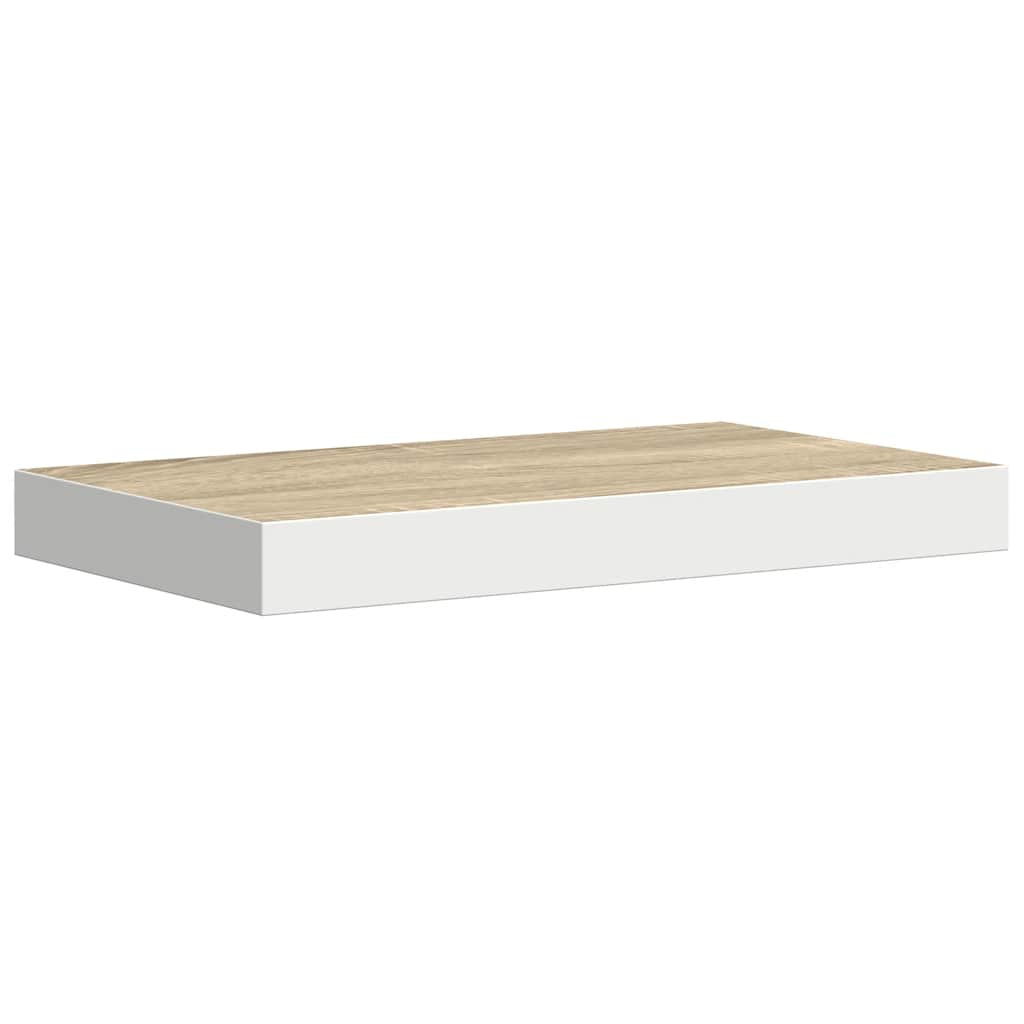 Pakabinamos lentynos, 4vnt., ąžuolo/baltos, 40x23x3,8cm, MDF