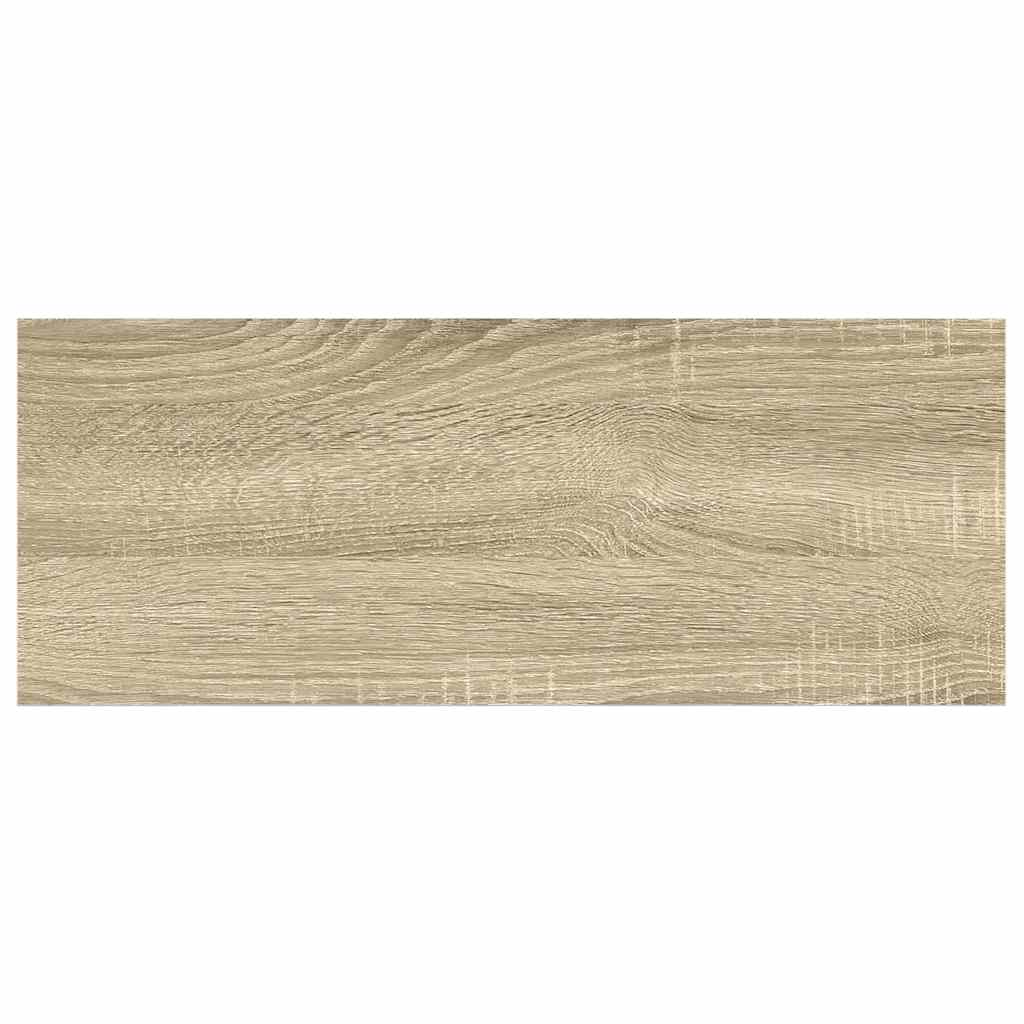 Pakabinama sieninė lentyna, ąžuolo/balta, 60x23,5x3,8cm, MDF