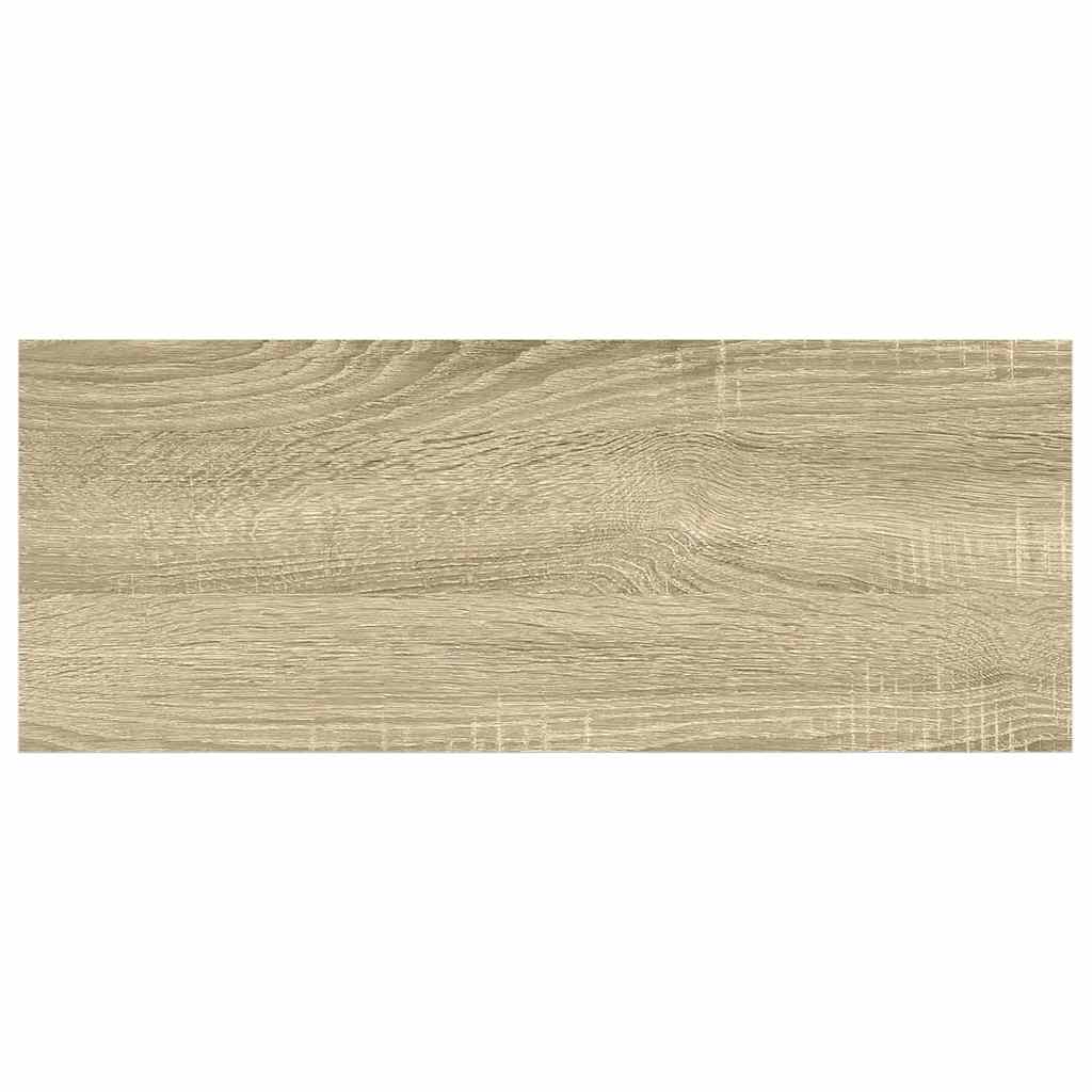 Pakabinamos lentynos, 4vnt., ąžuolo/baltos, 60x23,5x3,8cm, MDF