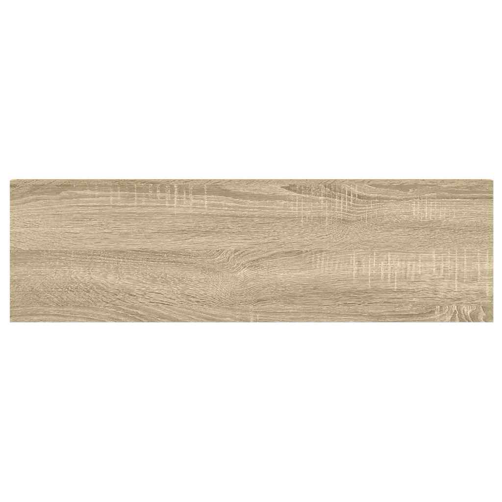 Pakabinama sieninė lentyna, ąžuolo/baltos, 80x23,5x3,8cm, MDF