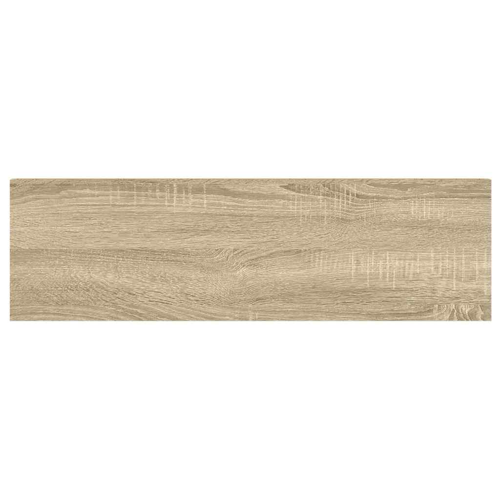 Pakabinamos lentynos, 4vnt., ąžuolo/baltos, 80x23,5x3,8cm, MDF