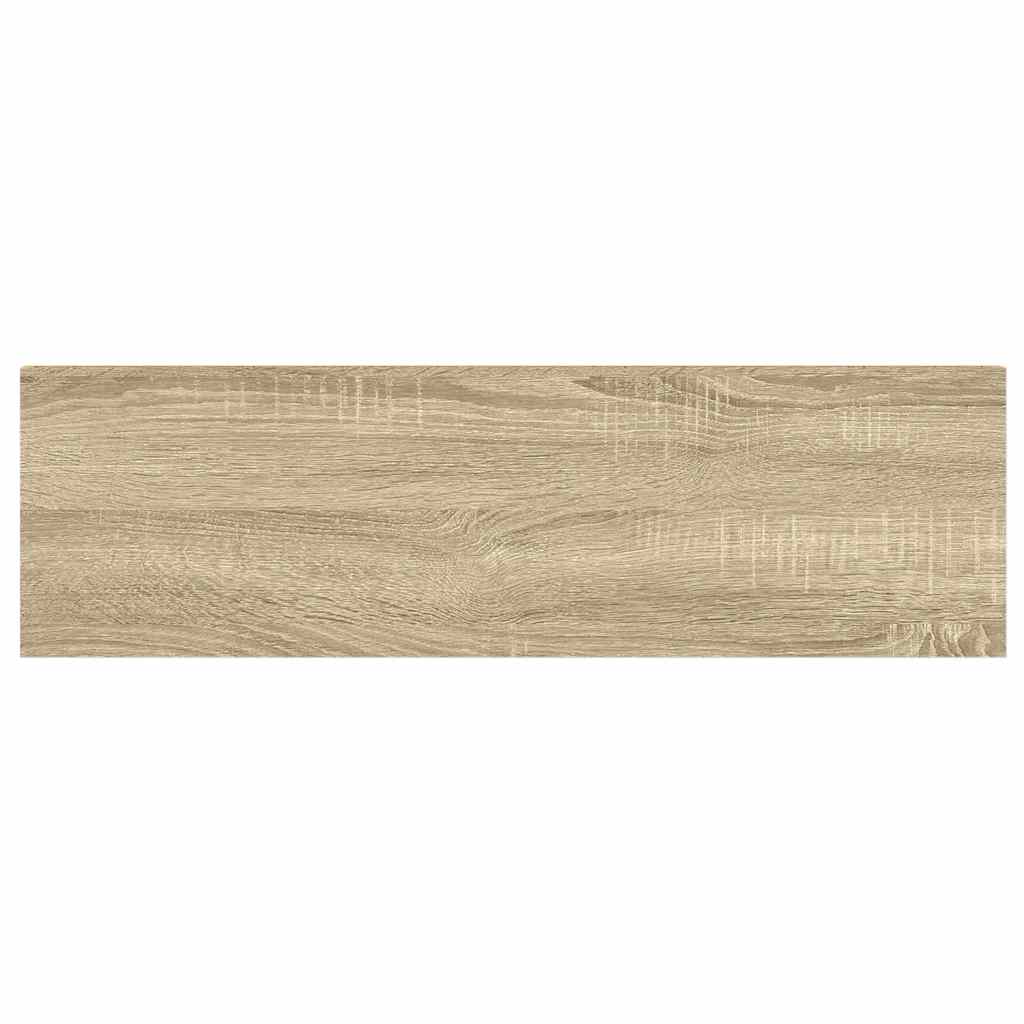 Pakabinama sieninė lentyna, ąžuolo/balta, 90x23,5x3,8cm, MDF