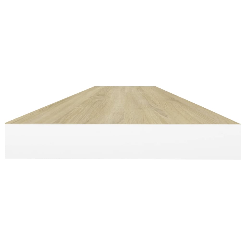Pakabinamos lentynos, 4vnt., ąžuolo/baltos, 90x23,5x3,8cm, MDF