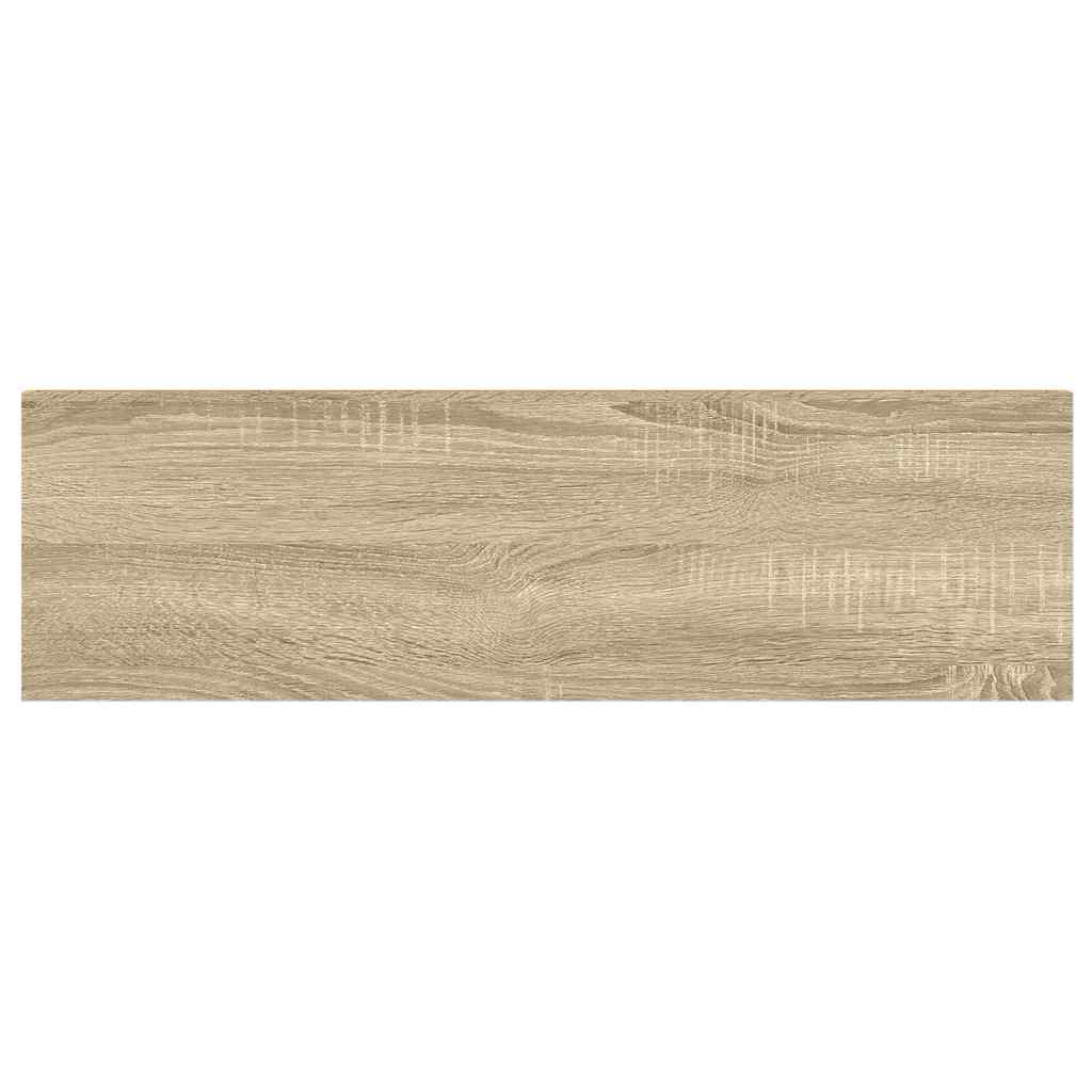 Pakabinamos lentynos, 4vnt., ąžuolo/baltos, 90x23,5x3,8cm, MDF