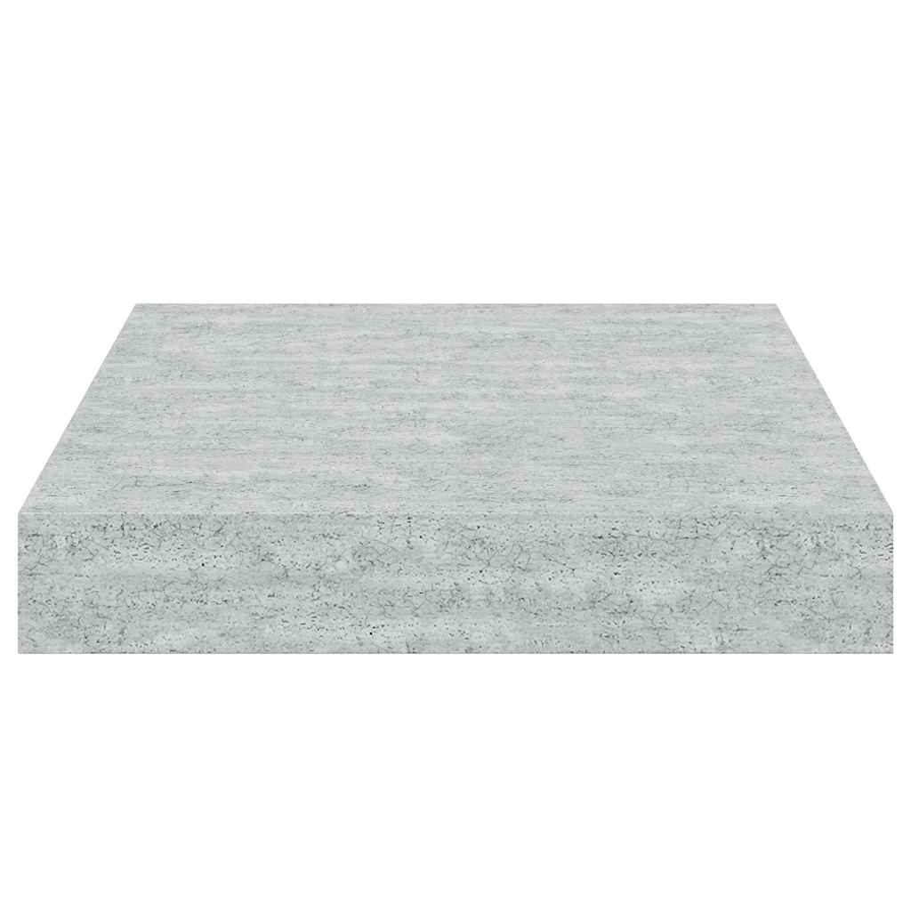 Pakabinama sieninė lentyna, betono pilka, 23x23,5x3,8cm, MDF