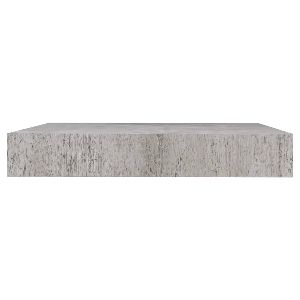 Pakabinamos lentynos, 2vnt., betono pilkos, 23x23,5x3,8cm, MDF