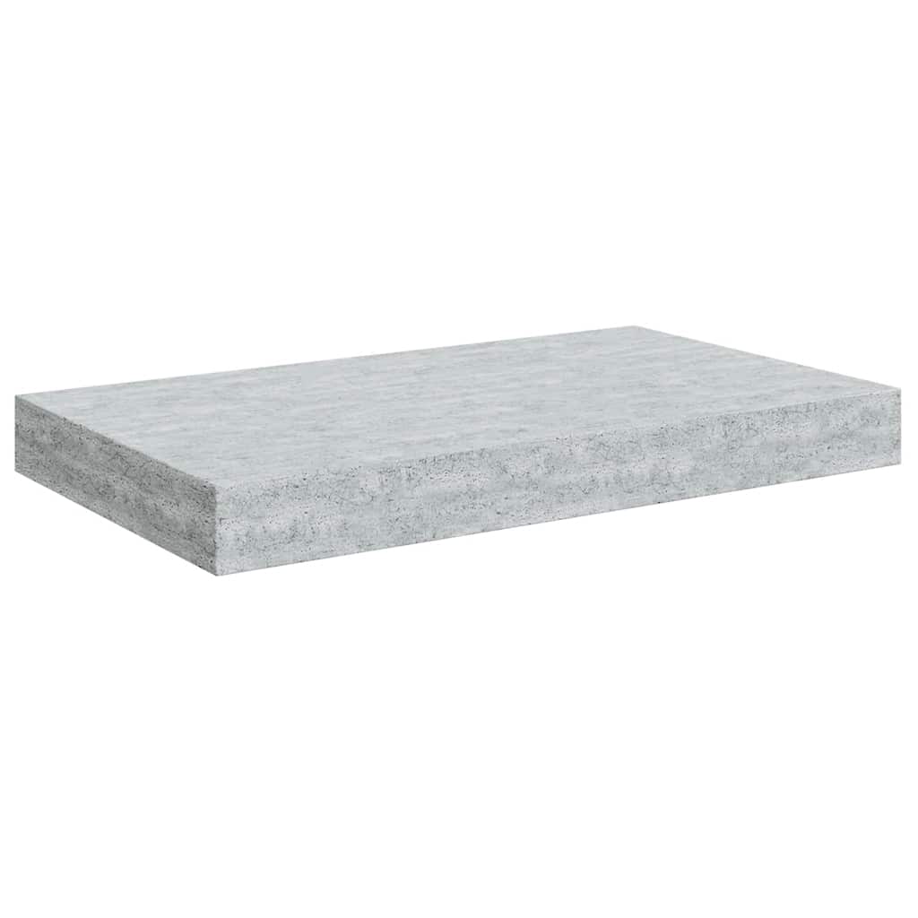 Pakabinamos sieninės lentynos, 2vnt., pilkos, 40x23x3,8cm, MDF