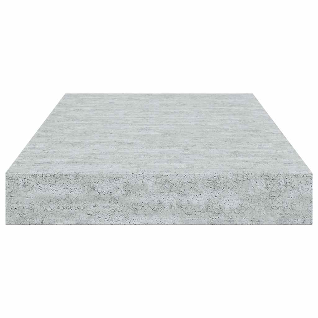 Pakabinamos sieninės lentynos, 2vnt., pilkos, 40x23x3,8cm, MDF