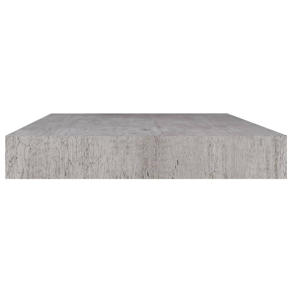 Pakabinamos sieninės lentynos, 4vnt., pilkos, 40x23x3,8cm, MDF