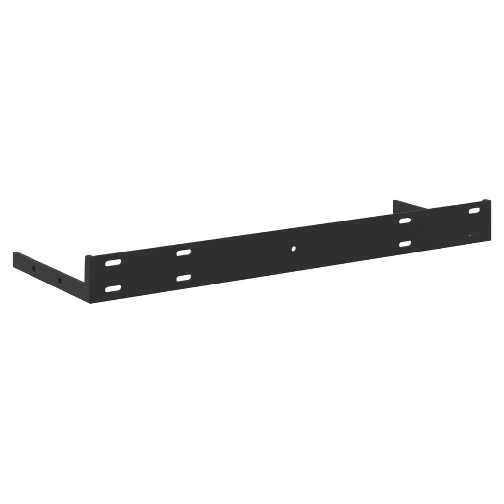 Pakabinamos sieninės lentynos, 4vnt., pilkos, 50x23x3,8cm, MDF