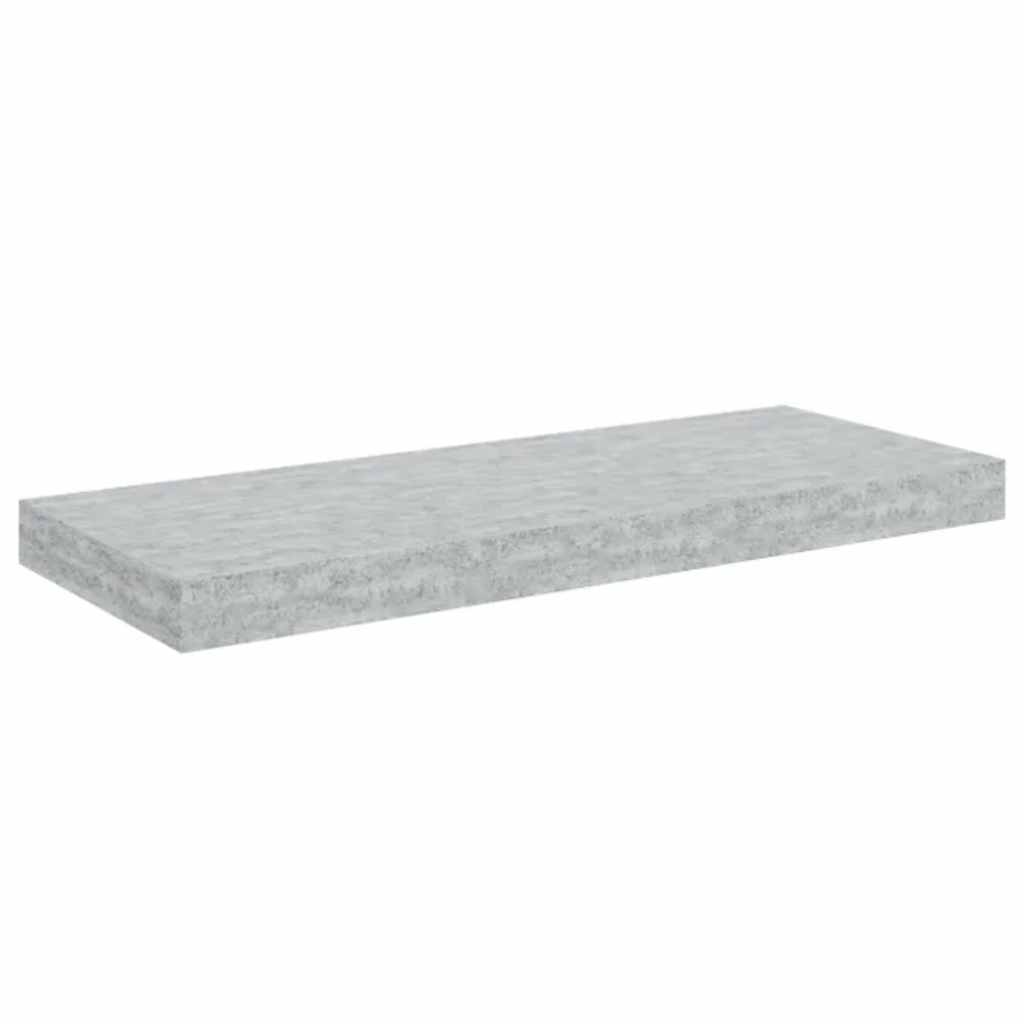 Pakabinamos lentynos, 2vnt., betono pilkos, 60x23,5x3,8cm, MDF