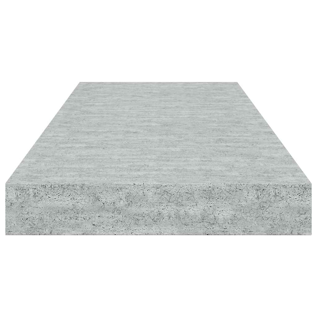 Pakabinamos lentynos, 2vnt., betono pilkos, 60x23,5x3,8cm, MDF