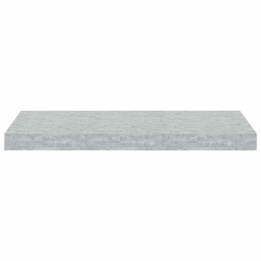 Pakabinamos lentynos, 4vnt., betono pilkos, 60x23,5x3,8cm, MDF