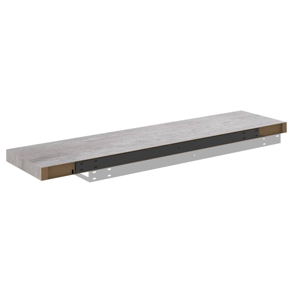 Pakabinama sieninė lentyna, betono pilka, 90x23,5x3,8cm, MDF