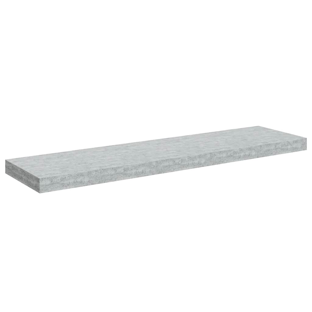 Pakabinamos lentynos, 2vnt., betono pilkos, 90x23,5x3,8cm, MDF