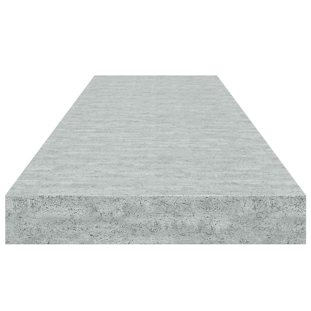 Pakabinamos lentynos, 2vnt., betono pilkos, 90x23,5x3,8cm, MDF
