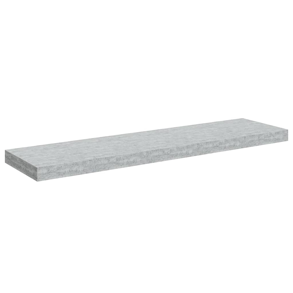 Pakabinamos lentynos, 4vnt., betono pilkos, 90x23,5x3,8cm, MDF