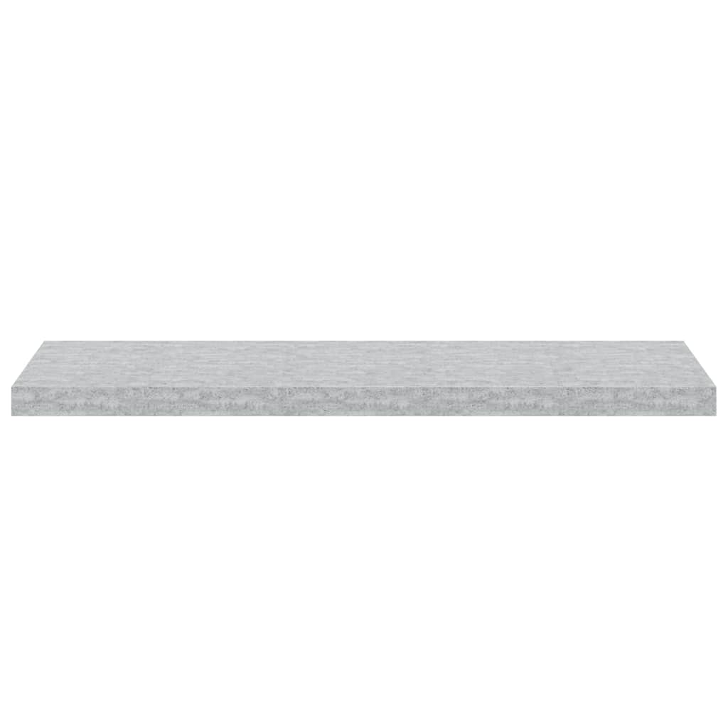 Pakabinamos lentynos, 4vnt., betono pilkos, 90x23,5x3,8cm, MDF