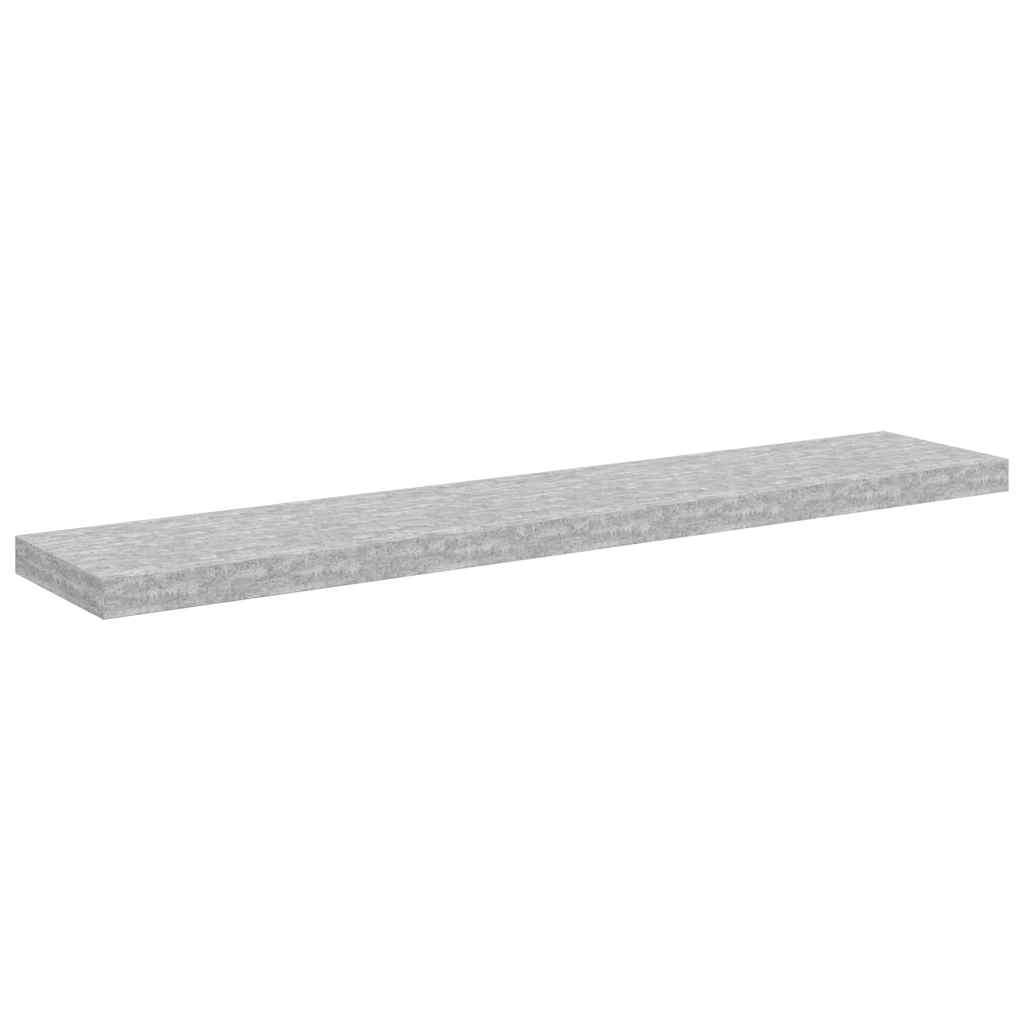 Pakabinama sieninė lentyna, betono pilka, 120x23,5x3,8cm, MDF