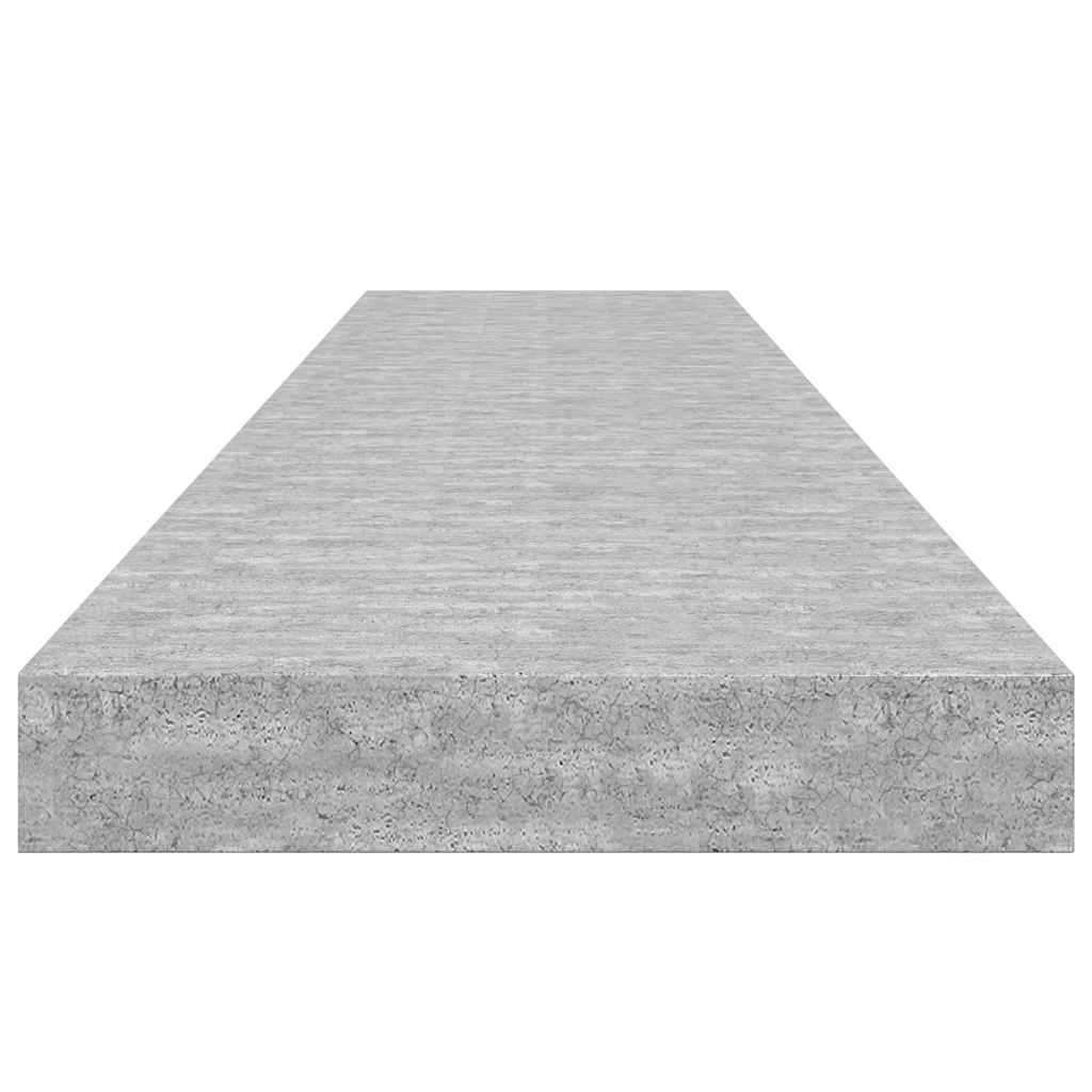 Pakabinamos lentynos, 2vnt., pilkos, 120x23,5x3,8cm, MDF