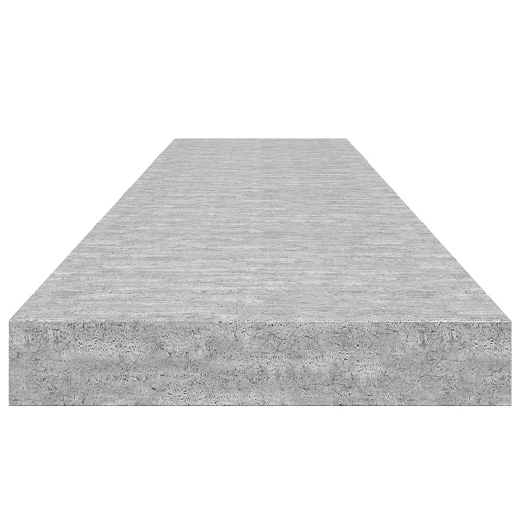 Pakabinamos lentynos, 4vnt., pilkos, 120x23,5x3,8cm, MDF