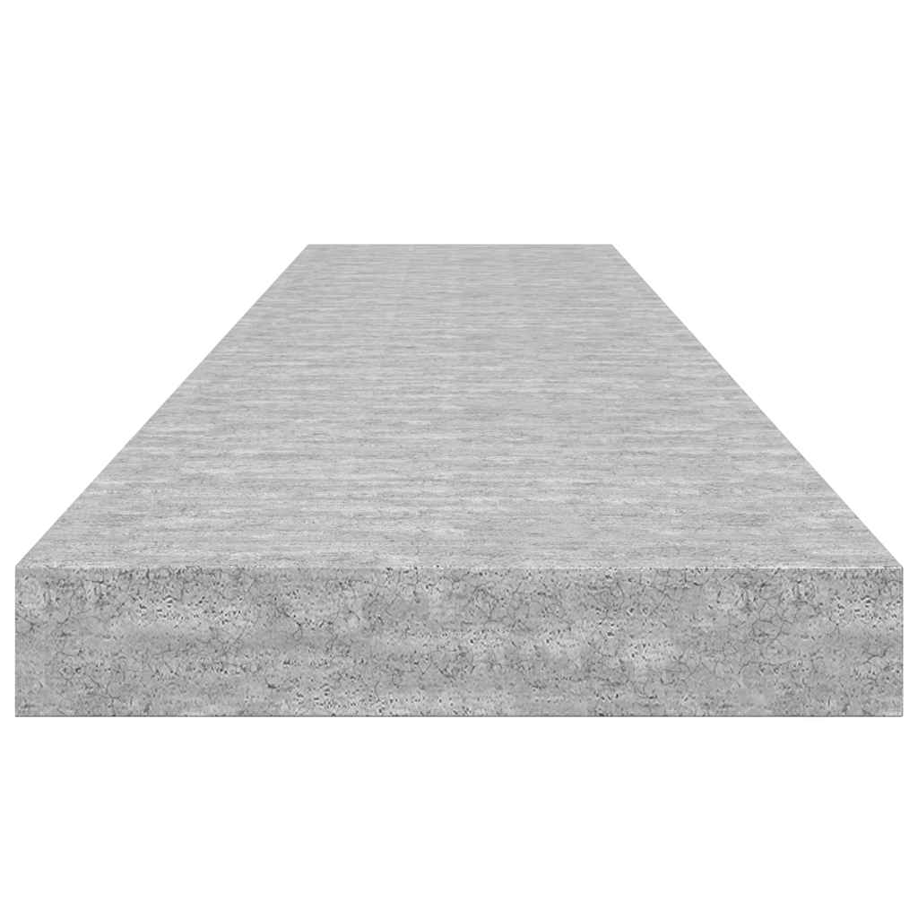 Pakabinamos lentynos, 4vnt., pilkos, 120x23,5x3,8cm, MDF