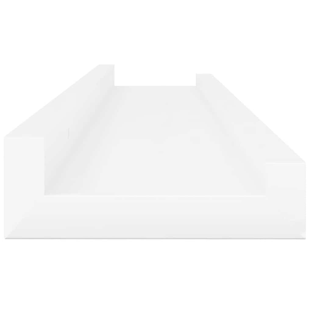Sieninės lentynos, 4vnt., baltos spalvos, 60x9x3cm, blizgios