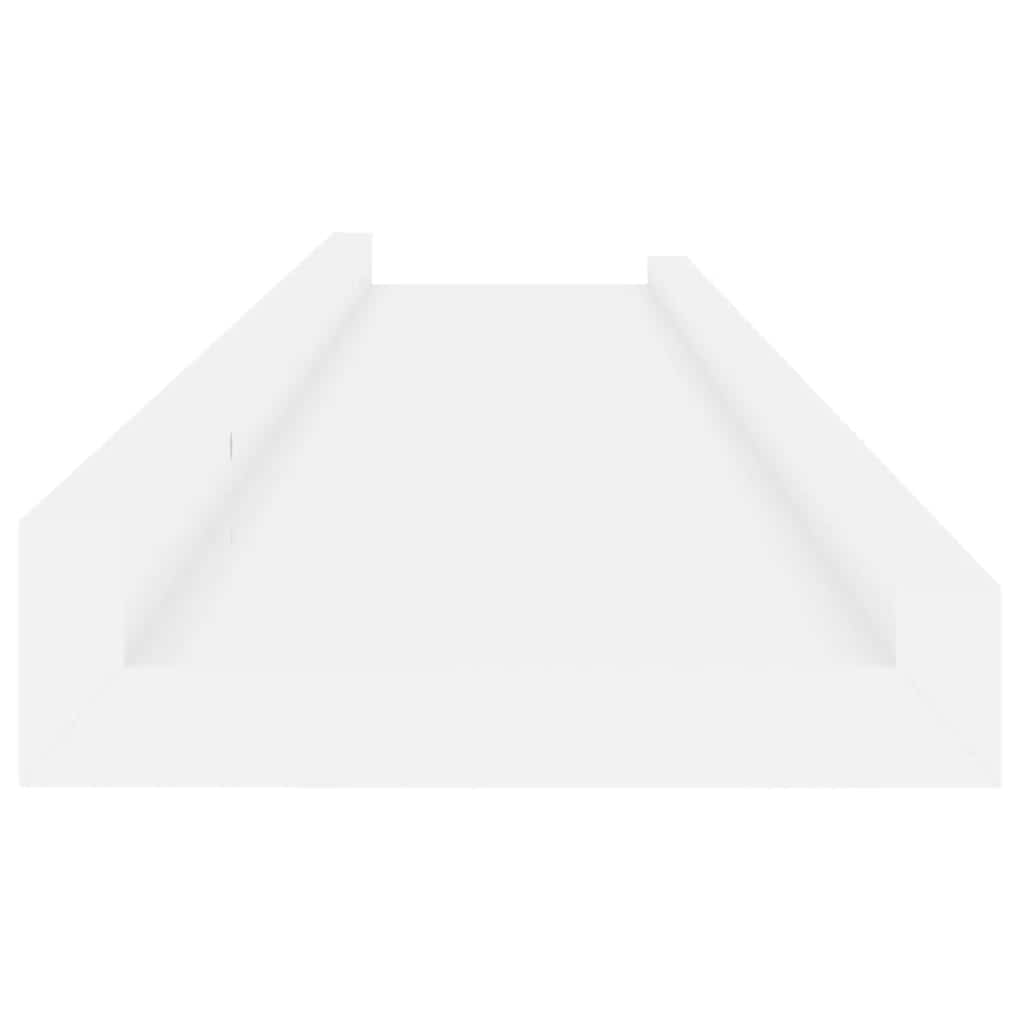 Sieninės lentynos, 4vnt., baltos spalvos, 80x9x3cm, blizgios