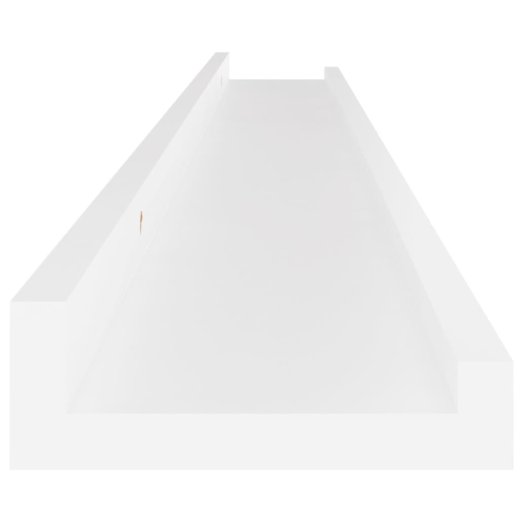 Sieninės lentynos, 4vnt., baltos spalvos, 100x9x3cm