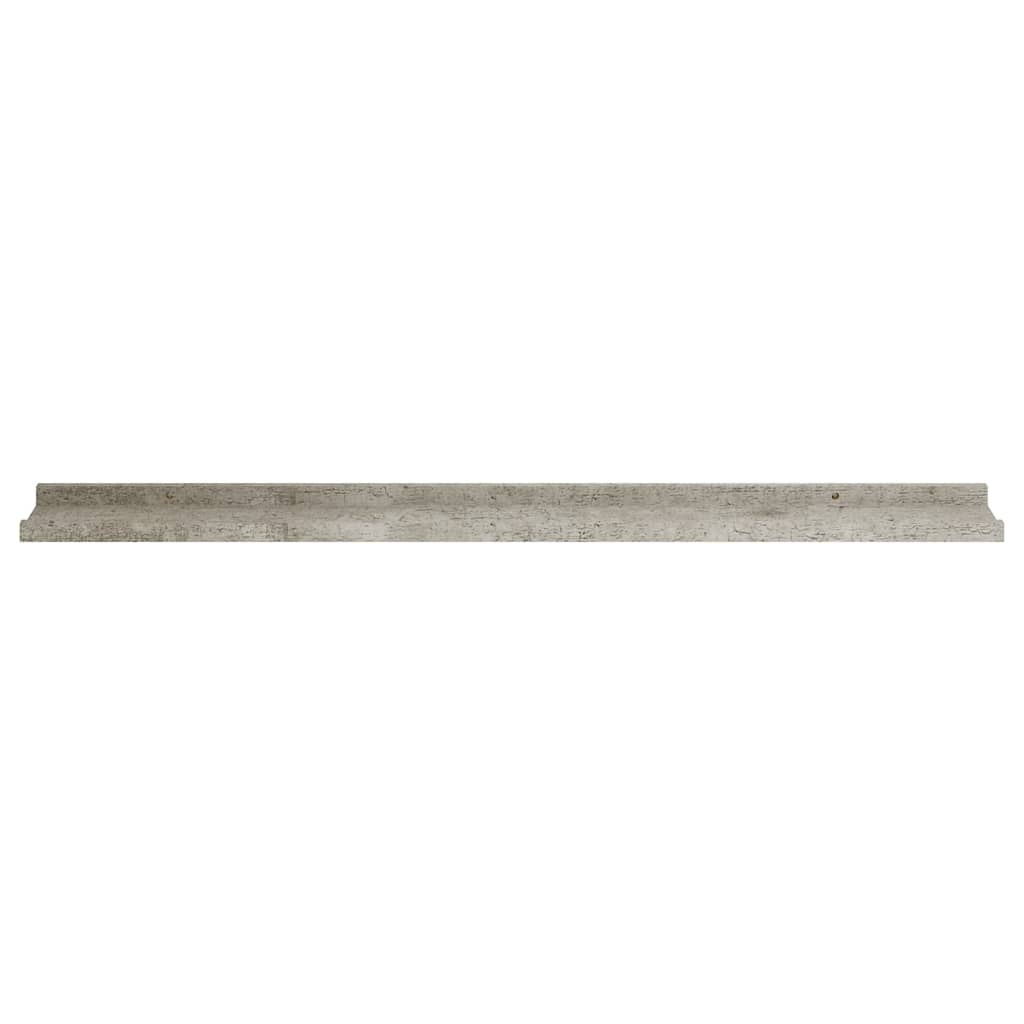 Sieninės lentynos, 4vnt., betono pilkos spalvos, 100x9x3cm