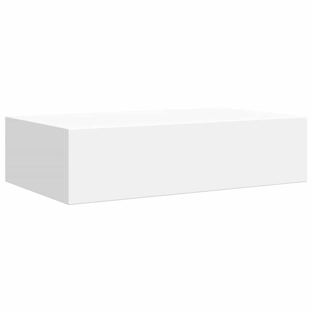 Lentynos su stalčiais, 2vnt., baltos, 40x23,5x10cm, MDF