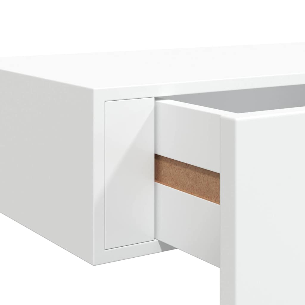 Lentynos su stalčiais, 2vnt., baltos, 40x23,5x10cm, MDF