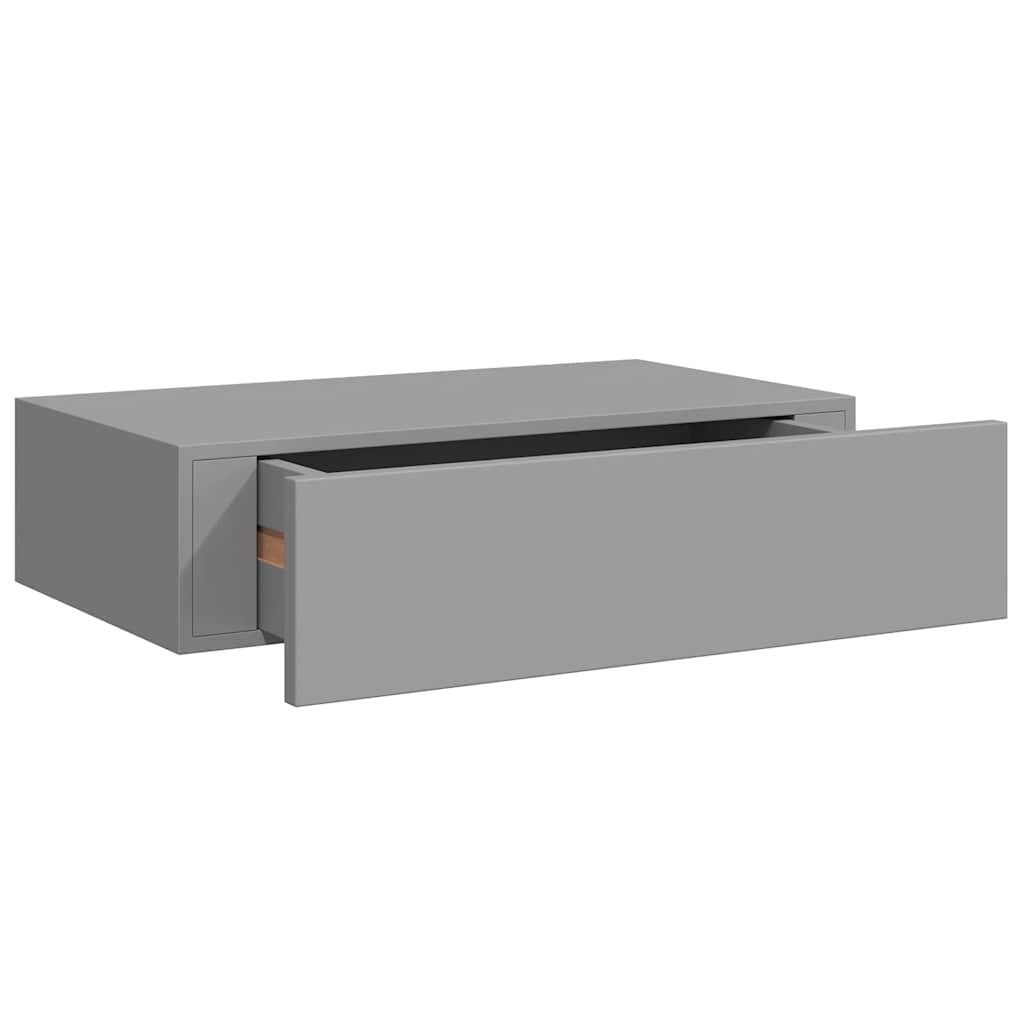 Lentynos su stalčiais, 2vnt., pilkos, 40x23,5x10cm, MDF