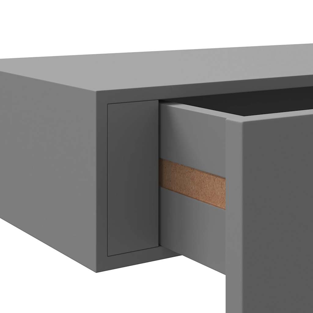 Lentynos su stalčiais, 2vnt., pilkos, 40x23,5x10cm, MDF