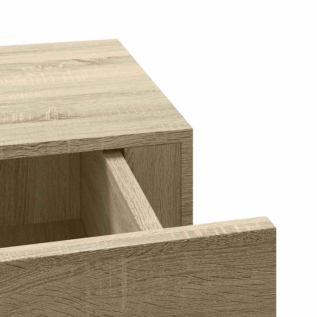 Sieninė lentyna su stalčiumi, ąžuolo, 40x23,5x10cm, MDF