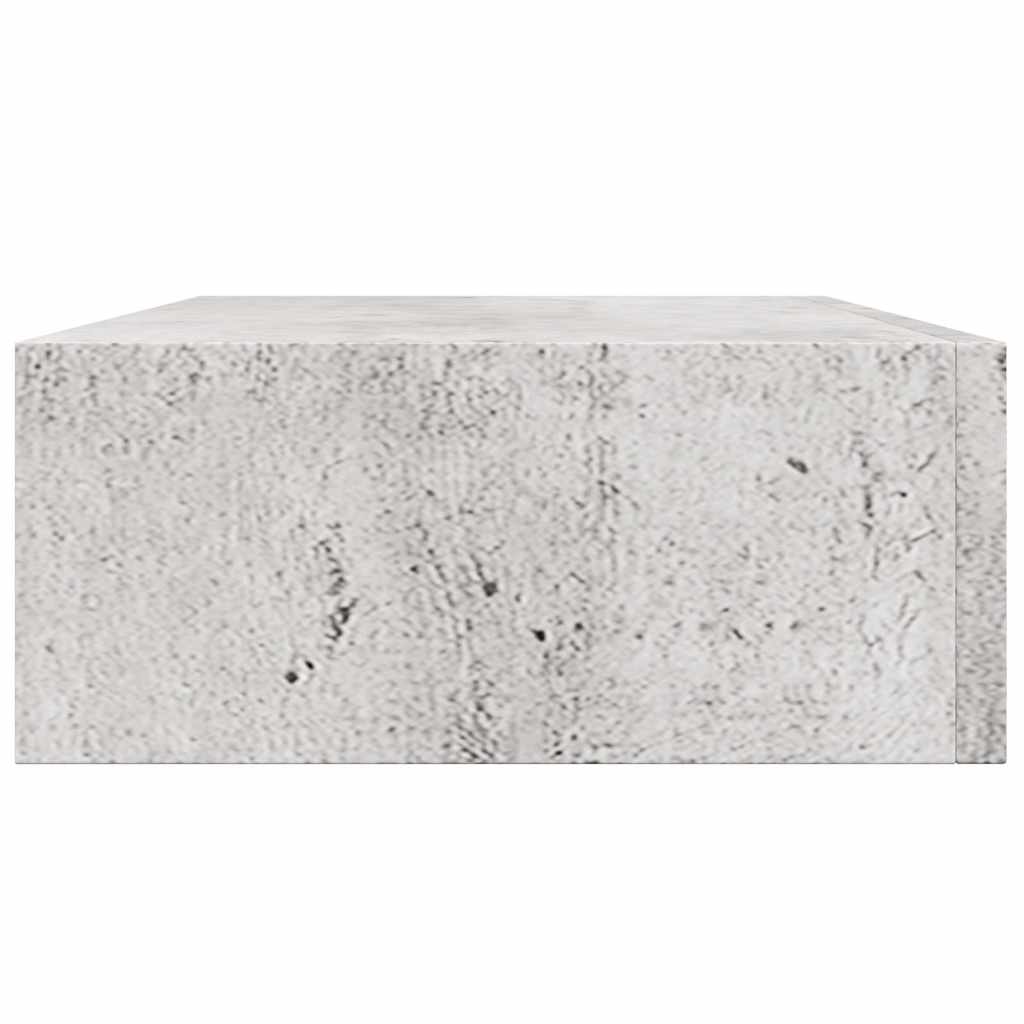 Lentynos su stalčiais, 2vnt., betono pilkos, 40x23,5x10cm, MDF