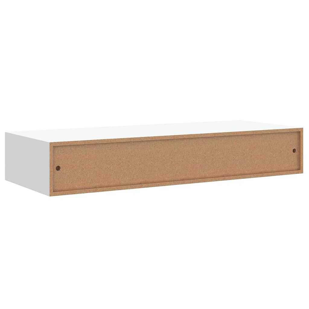 Lentynos su stalčiais, 2vnt., baltos, 60x23,5x10cm, MDF