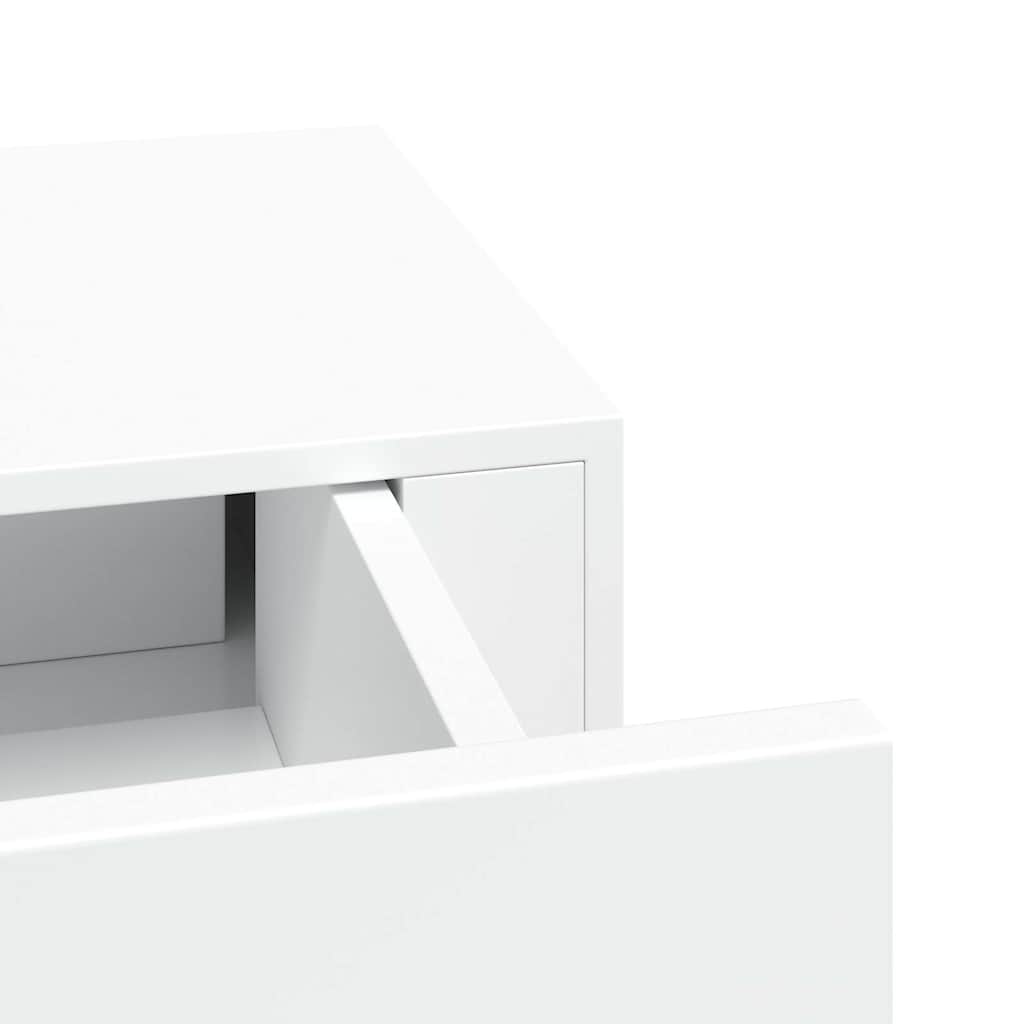 Lentynos su stalčiais, 2vnt., baltos, 60x23,5x10cm, MDF