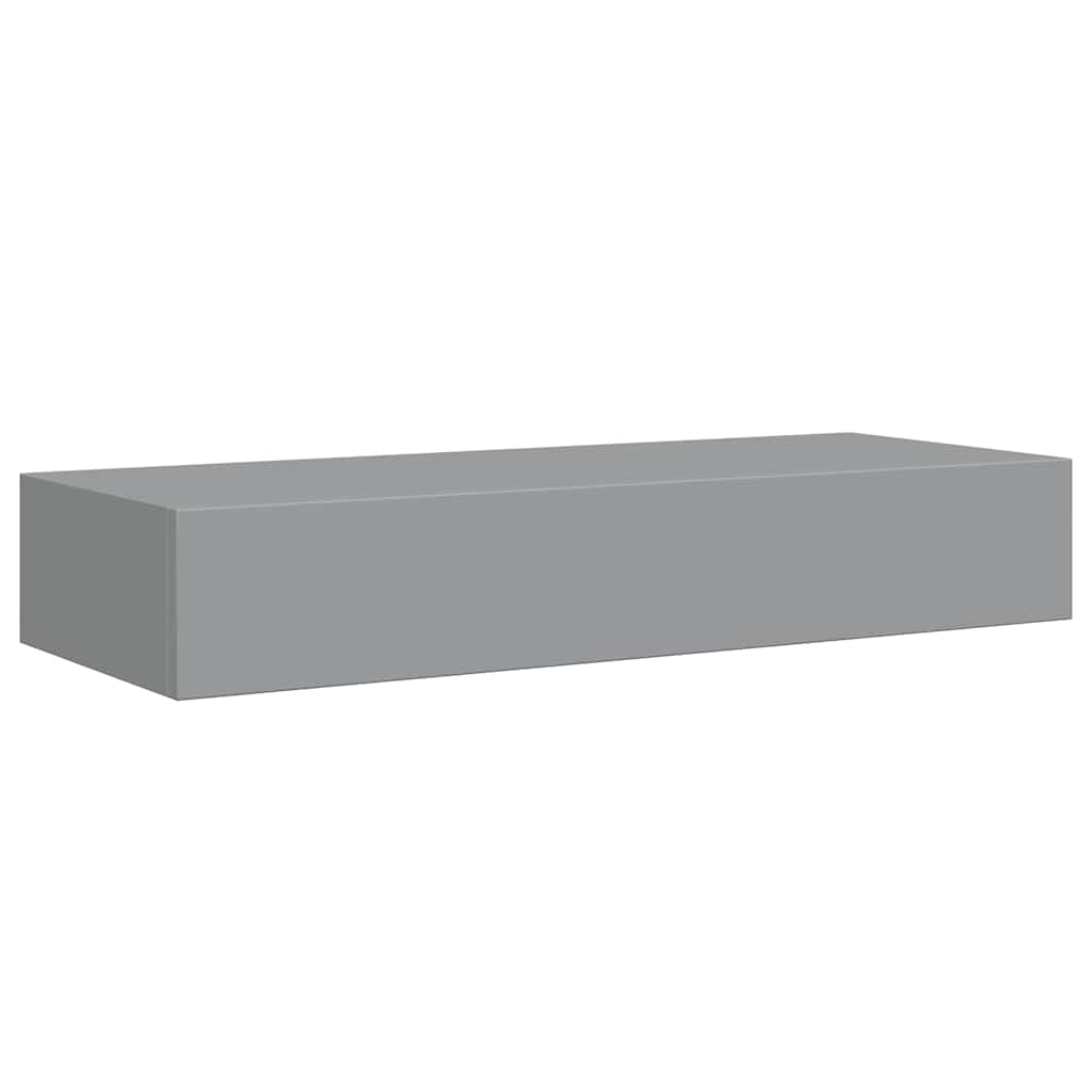 Lentynos su stalčiais, 2vnt., pilkos, 60x23,5x10cm, MDF