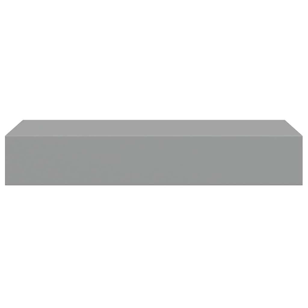 Lentynos su stalčiais, 2vnt., pilkos, 60x23,5x10cm, MDF